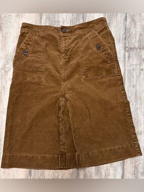 Corduroy A-Line Skirt Brown LOFT Ann Taylor Size 4 Women’s